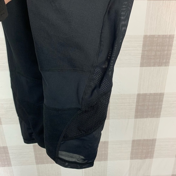 Zella Luminous Mesh Inset Crop Leggings Black - Picture 6 of 8